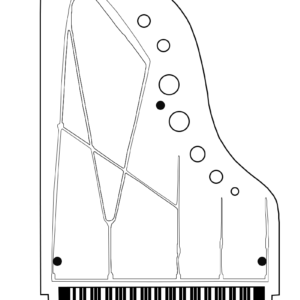 REMIC P6100 Piano Microphones positioned for super wide sound on grand piano